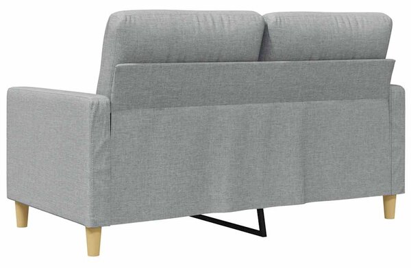 Kétszemélyes világosszürke szövetkanapé 120 cm