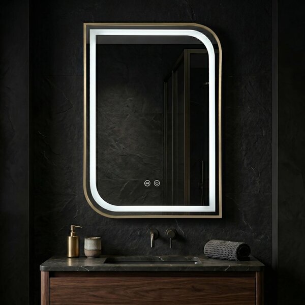 LED Tükör ZONE 80X60 GOLD BRUSH