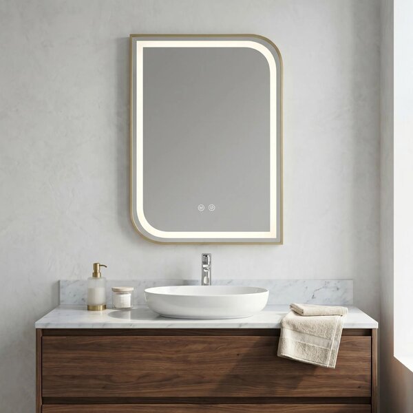 LED Tükör ZONE 80X60 GOLD BRUSH