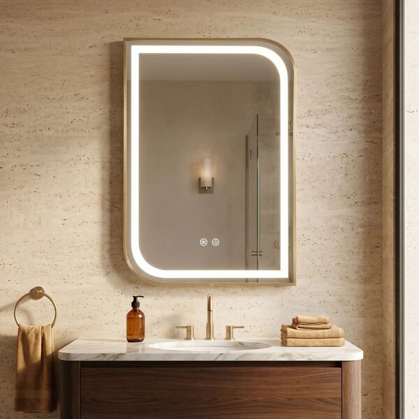 LED Tükör ZONE 80X60 GOLD BRUSH