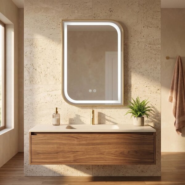LED Tükör ZONE 80X60 GOLD BRUSH