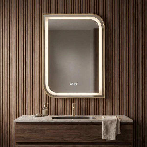 LED Tükör ZONE 80X60 GOLD BRUSH