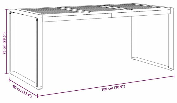 VidaXL Kert étkező szett 5 pcs Szürke Tömör Akácfa