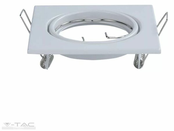 V-TAC Olcsó spot lámpatest, négyzet alakú, billenthető, fehér
