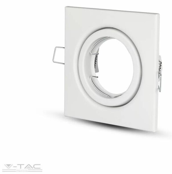 V-TAC Olcsó négyzet alakú spot lámpatest, billenthető, fehér