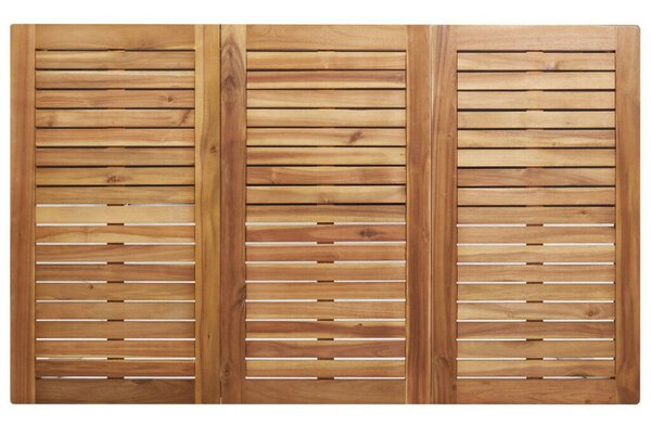 5 részes kerti étkező szett Tömör akácfából, Kültéri étkezőasztal 150x90x75 cm Tömör akácfából