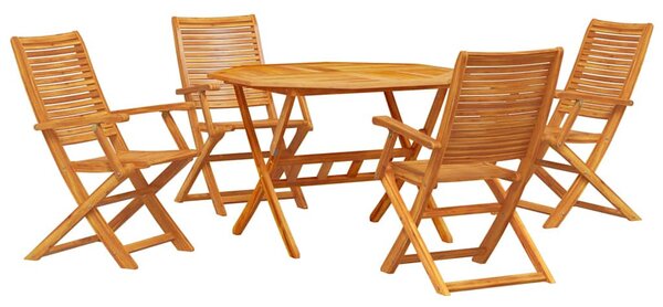 Kert étkező szett 5 pcs Barna Tömör Akácfa