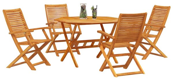 Kert étkező szett 5 pcs Barna Tömör Akácfa