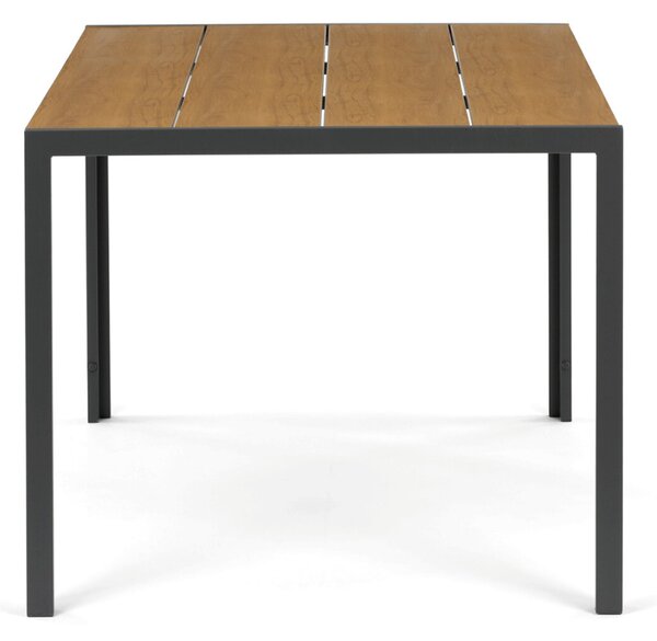 Kerti asztal 150x89 cm, fém, polywood, barna (tölgy), AZT-S1215 OAK