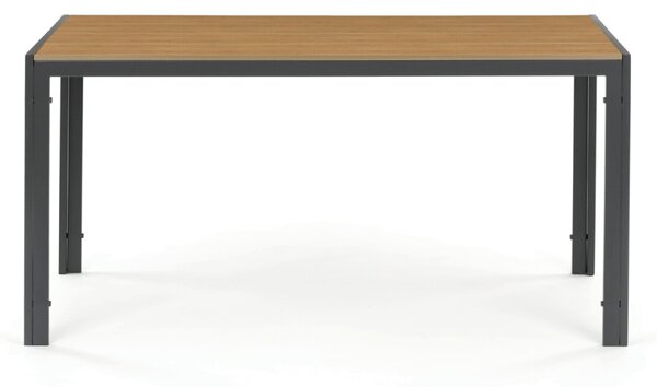 Kerti asztal 150x89 cm, fém, polywood, barna (tölgy), AZT-S1215 OAK
