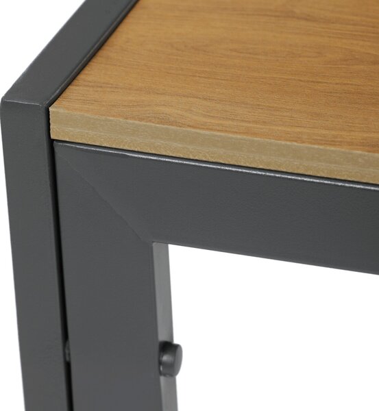 Kerti asztal 150x89 cm, fém, polywood, barna (tölgy), AZT-S1215 OAK