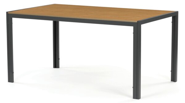 Kerti asztal 150x89 cm, fém, polywood, barna (tölgy), AZT-S1215 OAK