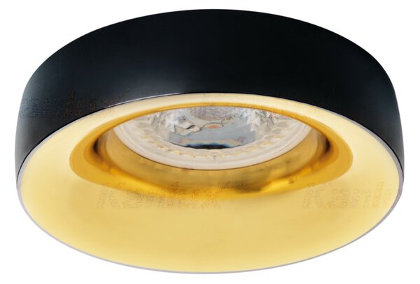 Kanlux Beépíthető spot lámpatest ELNIS L fekete/arany
