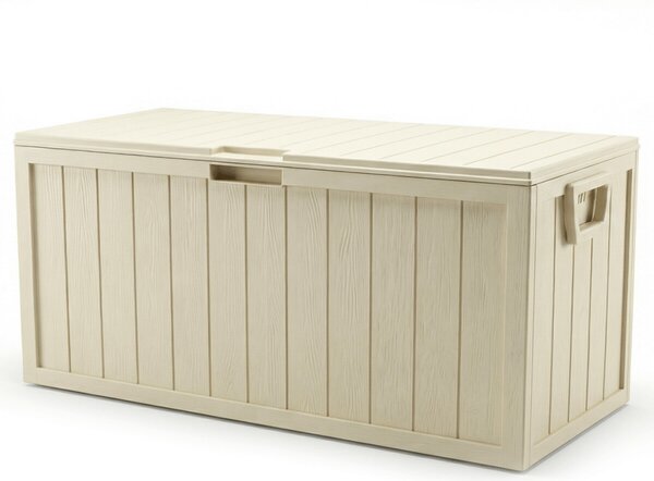 Kerti tároló box 112x49x54 cm, műanyag, bézs, AZB-G2075 CRM