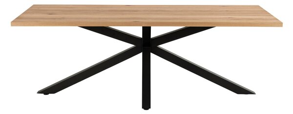 Asztal Norsica 605, 76x90cm, Vad tölgy, Fekete