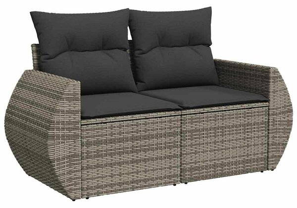 VidaXL Polyrattan Kerti Ülőgarnitúra - 8 részes - Szürke