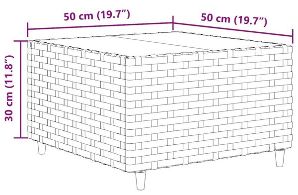 VidaXL Polyrattan Kerti Ülőgarnitúra - 9 részes - Fekete