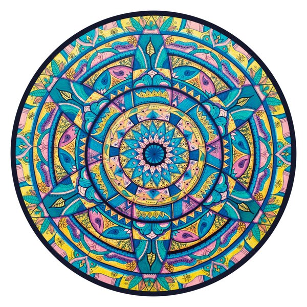 Hat levelű mandala fehér háttérrel egyedi műalkotás nyomat falikép