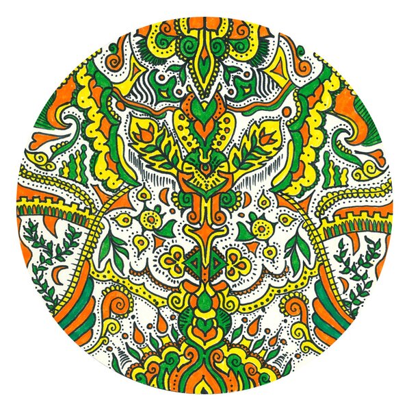 "Nyár" mandala fehér háttérrel egyedi műalkotás nyomat falikép