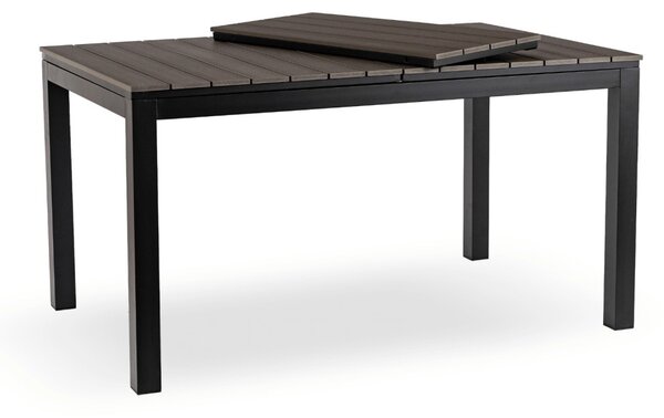 ARGOS kerti asztal 140-180 cm, sötétszürke tölgy-fekete