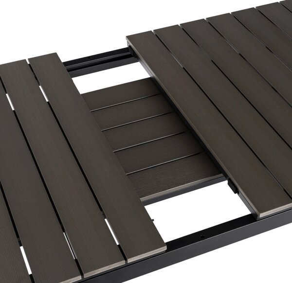 ARGOS kerti asztal 140-180 cm, sötétszürke tölgy-fekete