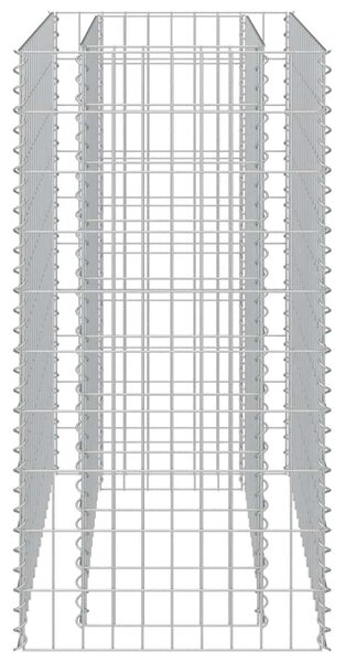 Horganyzott acél gabion magaságyás 90 x 50 x 100 cm