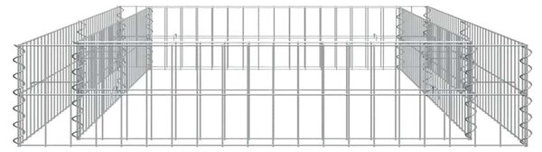 Horganyzott acél gabion magaságyás 200 x 100 x 20 cm