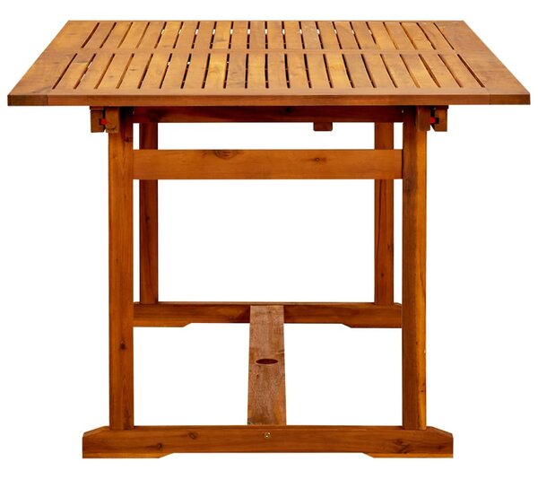 Tömör akácfa kerti étkezőasztal (150-200) x 100 x 75 cm