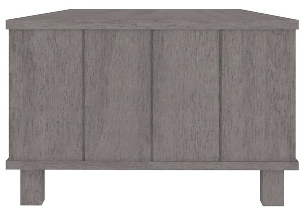 HAMAR világosszürke tömör fenyőfa dohányzóasztal 100x55x35 cm