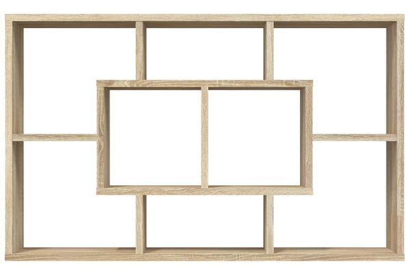 Sonoma tölgy szerelt fa fali polc 85 x 16 x 52,5 cm