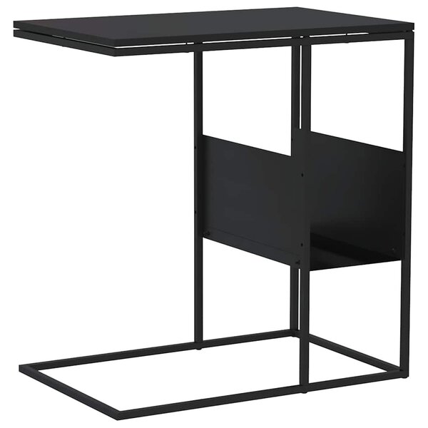 Fekete szerelt fa kisasztal 55x36x59,5 cm