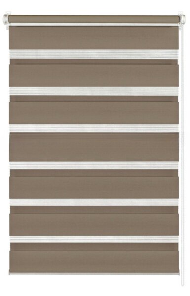 GARDINIA EASYFIX sávos roló, dupla roló, mokka, ablakra: 75x150 cm