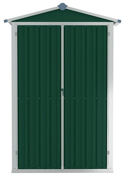 Zöld horganyzott acél kerti fészer 116x45x175 cm