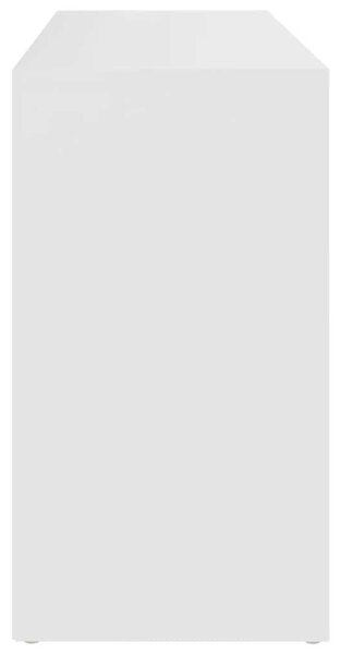 Fehér szerelt fa cipőtároló pad 103 x 30 x 55 cm