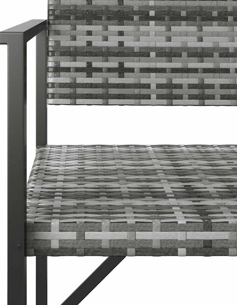 2-személyes szürke polyrattan kerti pad