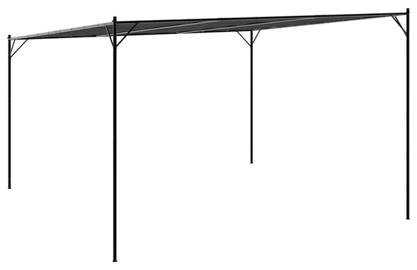 Antracitszürke szövet és acél pavilon 4 x 4 m 180 g/m²