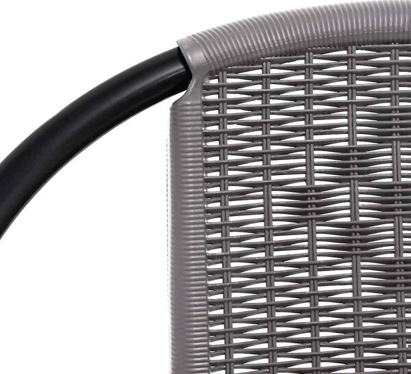 4 db műanyag rattan és acél kerti étkezőszék 110 kg