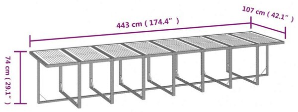 VidaXL 17 részes fekete polyrattan kerti étkezőgarnitúra párnákkal