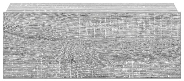 Szürke sonoma színű fa fali éjjeliszekrény 40 x 30 x 15 cm