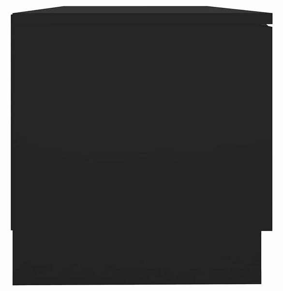 Fekete szerelt fa TV-szekrény 80 x 35 x 36,5 cm
