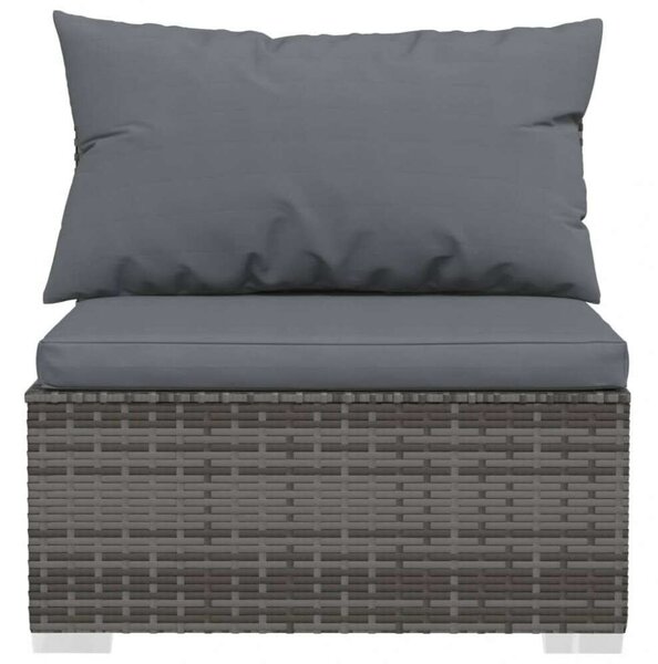 VidaXL - Polyrattan Kerti Ülőgarnitúra - 7 részes - Szürke