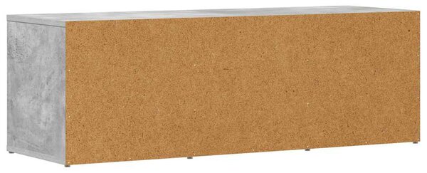 Betonszürke szerelt fa cipőtároló pad 102 x 35 x 35 cm