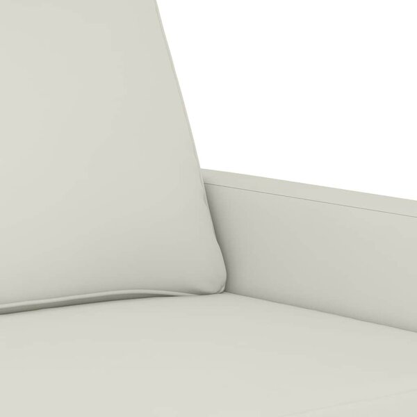 Kétszemélyes krémszínű bársony kanapé 120 cm