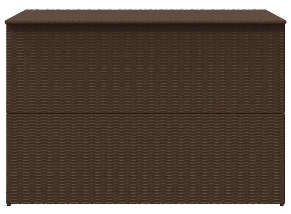 Barna polyrattan kerti tárolóláda 150 x 100 x 100 cm