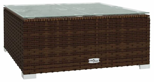 Polyrattan Kerti Ülőgarnitúra - 5 részes - Barna