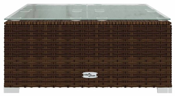 Polyrattan Kerti Ülőgarnitúra - 5 részes - Barna
