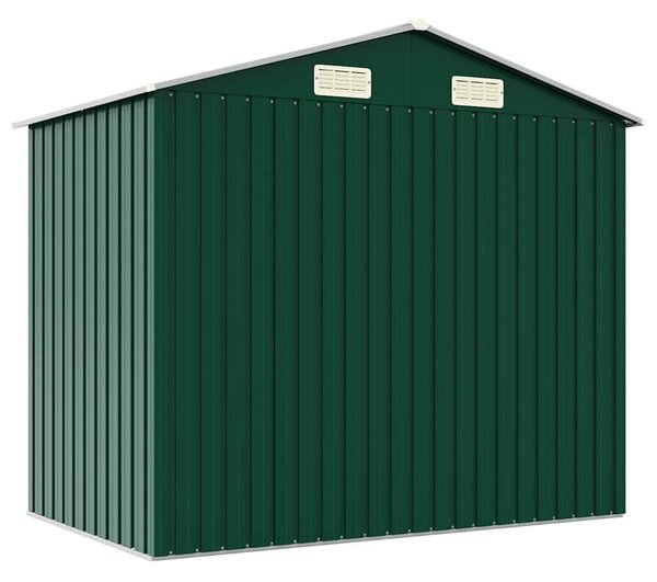 Zöld horganyzott acél kerti fészer 205 x 129 x 183 cm