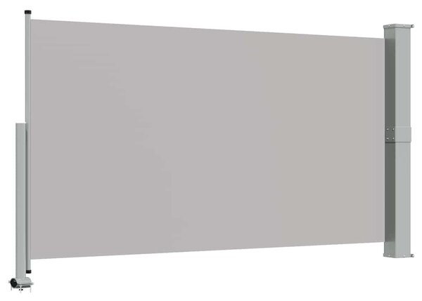 Szürke behúzható oldalsó terasz napellenző 140 x 300 cm