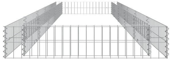 Horganyzott acél gabion magaságyás 500 x 100 x 20 cm