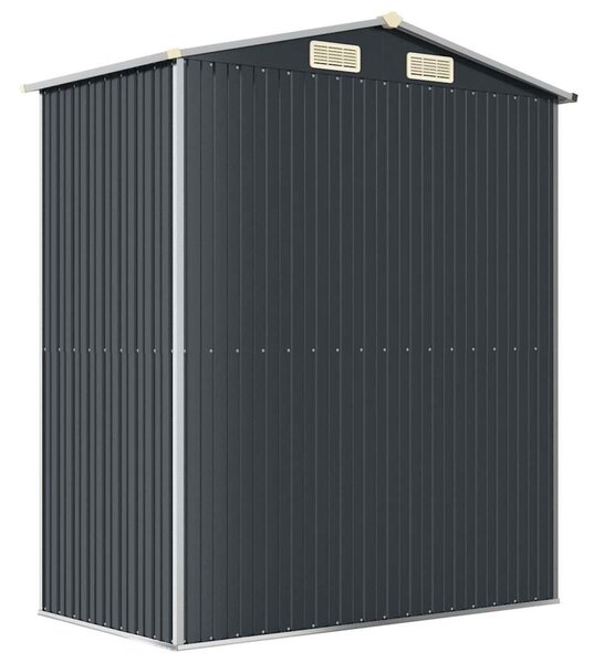 Antracitszürke horganyzott acél kerti fészer 192 x 108 x 223 cm
